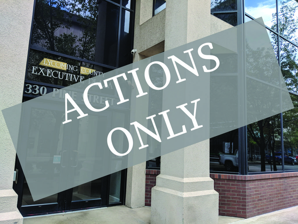 ACTIONS ONLY Probation Software PHARE Funds Plunkett s Creek Zoning 